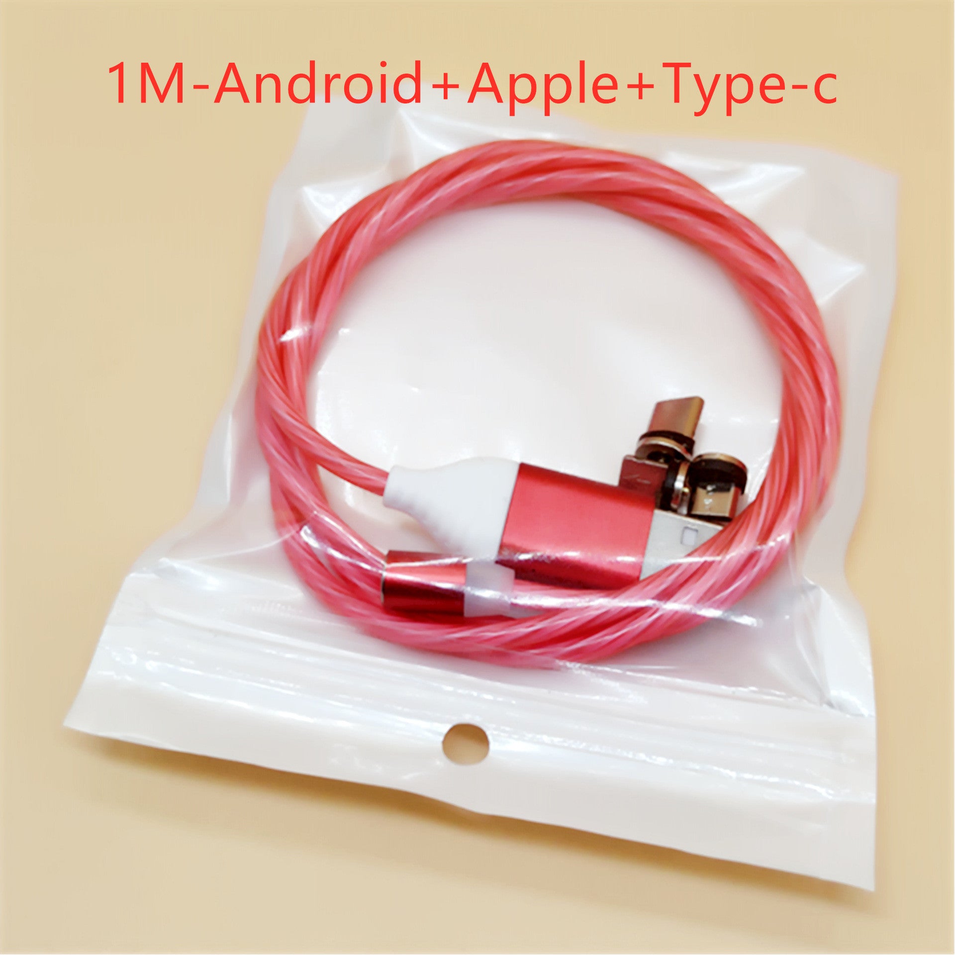 Individual retail packaging for the Magnetic Circular Magnetic Streamer Charging Cable including one line and one magnetic end.