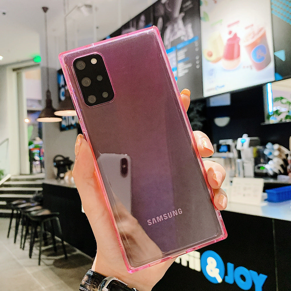 Lavender Square transparent TPU phone case offering durable and lightweight device protection.