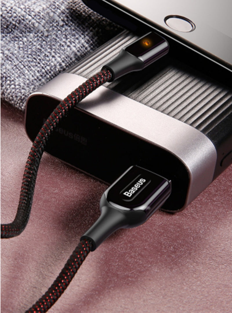 Side view of the durable connector on the X Light Data Cable Smart Charging Indicator.