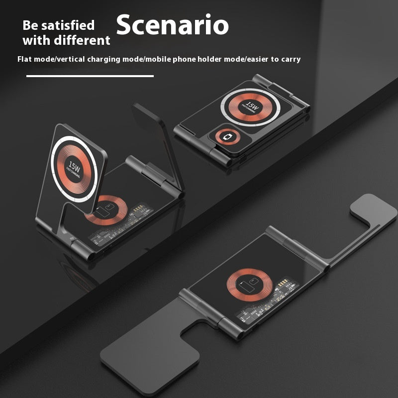 Detailed close-up of the high-strength magnetic alignment ring on the New Magnetic 4-in-1 Wireless Charger.