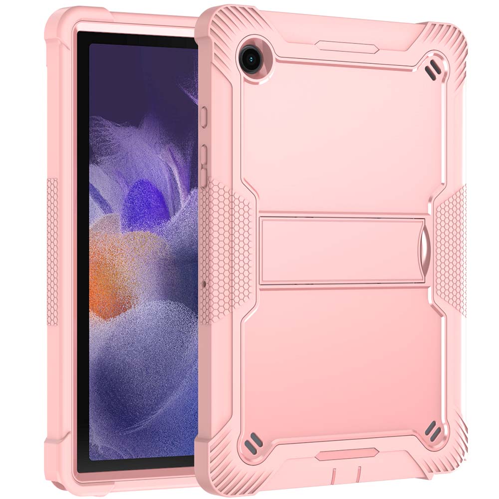 Slim yet protective pink Heavy Duty Case For Samsung Galaxy Tab A8 designed for a perfect fit.