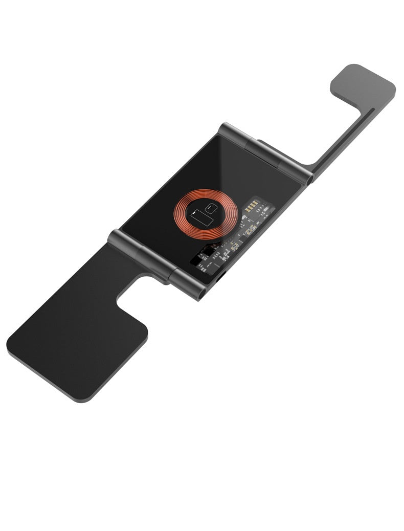 New Magnetic 4-in-1 Wireless Charger holding a smartphone in landscape mode for easy viewing while charging.