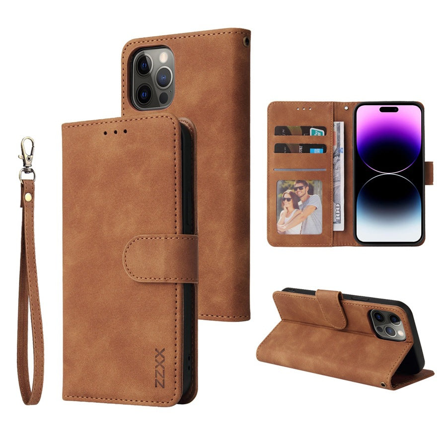 Full-body protective Flip Case Wallet Card Holder for Samsung and iPhone showing a slim and functional profile.