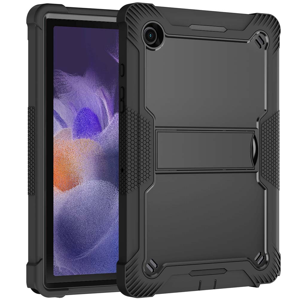 Rugged black Heavy Duty Case For Samsung Galaxy Tab A8 featuring dual-layer shockproof protection.
